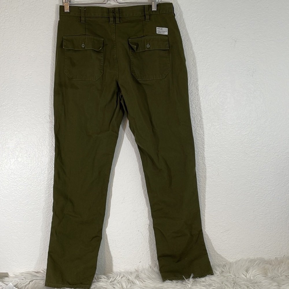 Hurley Men's Sunday Slim Fit Pants Button Fly Olive Green A09721 $80 Size 32 - Picture 7 of 14